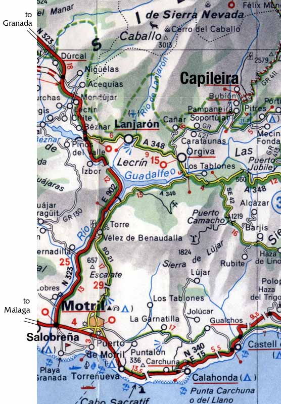 Map of Las Alpujarras