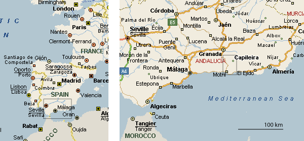Map of Andalucia